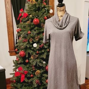 Land's End Canvas Women's Cowlneck Sweater Dress